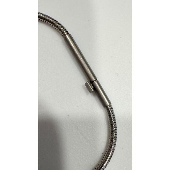 NWOT Humphrey Modern Stainless Steel Amethyst Necklace - Picture 5 of 5